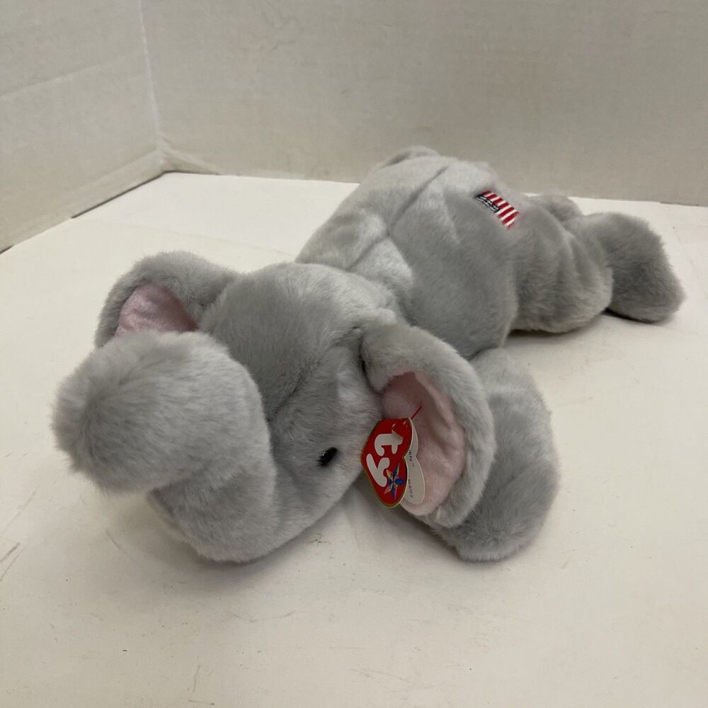 TY Beanie Buddy Righty the Elephant 15" Plush Stuffed Animal with Tag